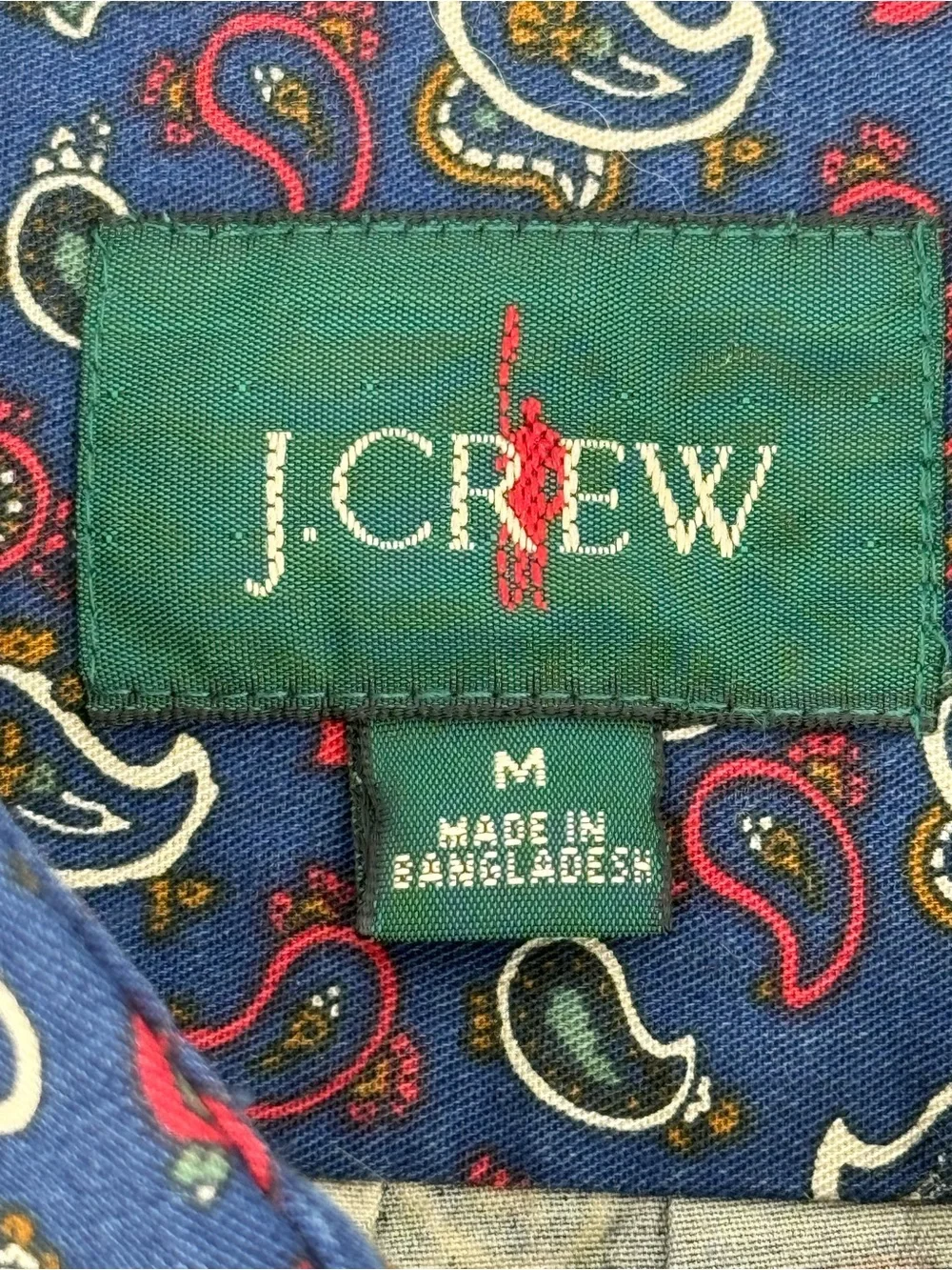 J.Crew Paisley Print‎ Button Front Shirt Indie Boho Casual Cotton Pocket Medium